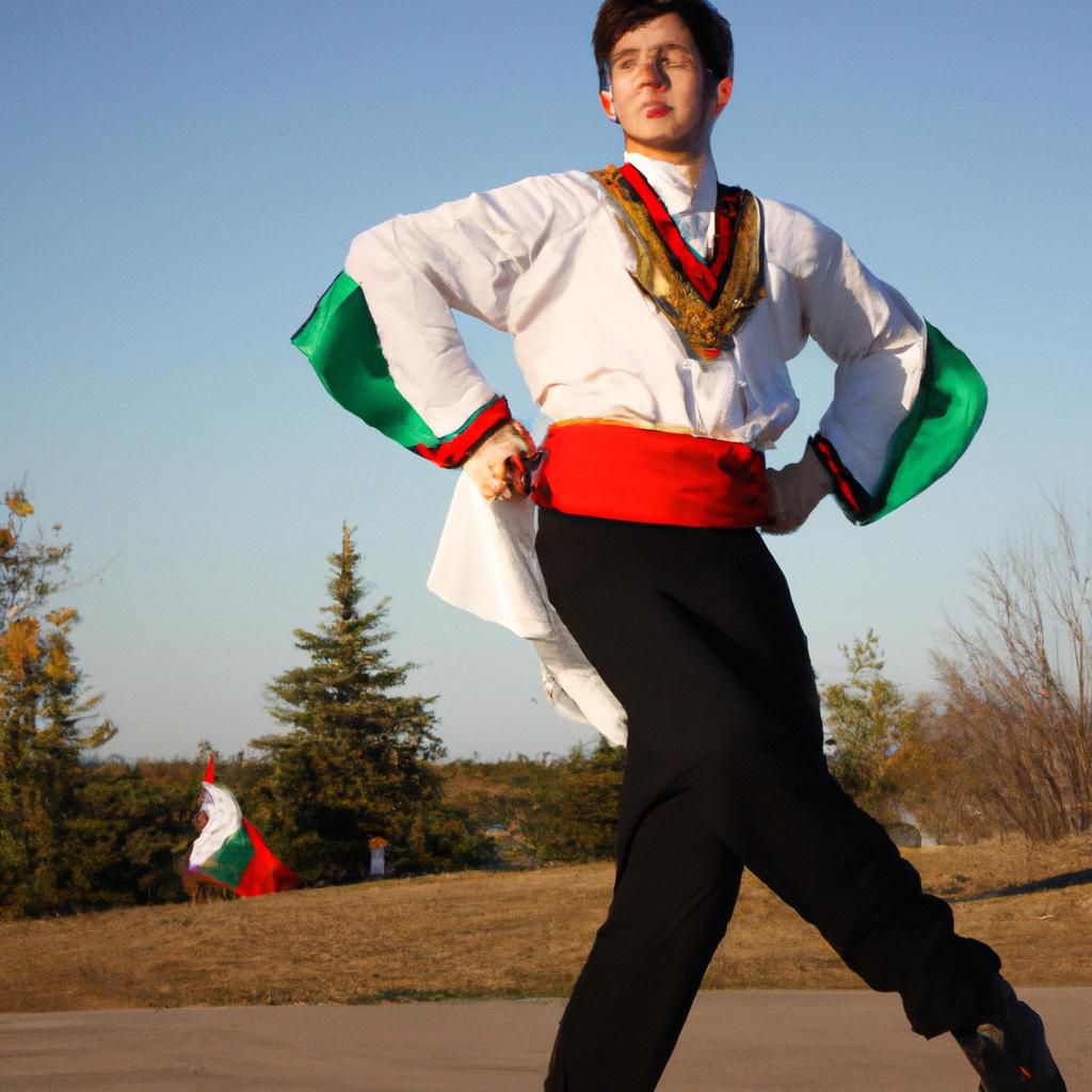 Person performing traditional Canadian dance